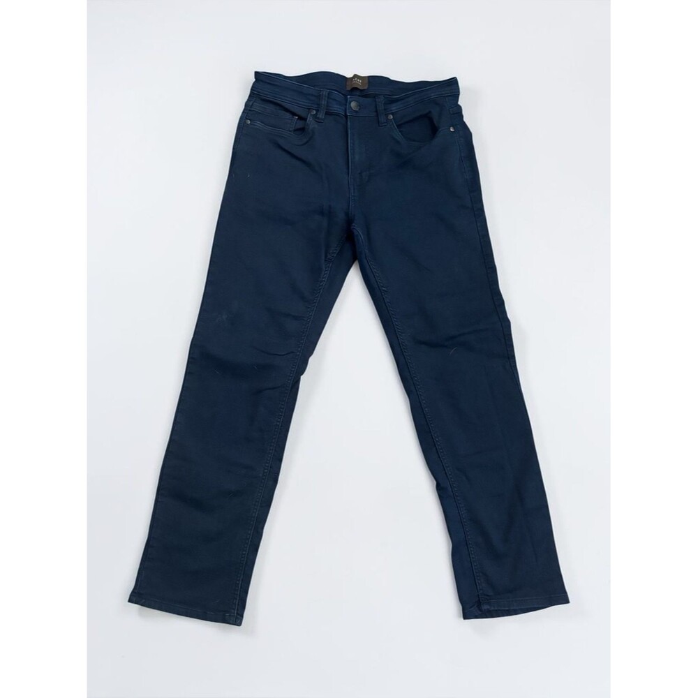 Jachs NY Mens 32x34 Navy Straight Leg Stretch Pants Casual Chinos